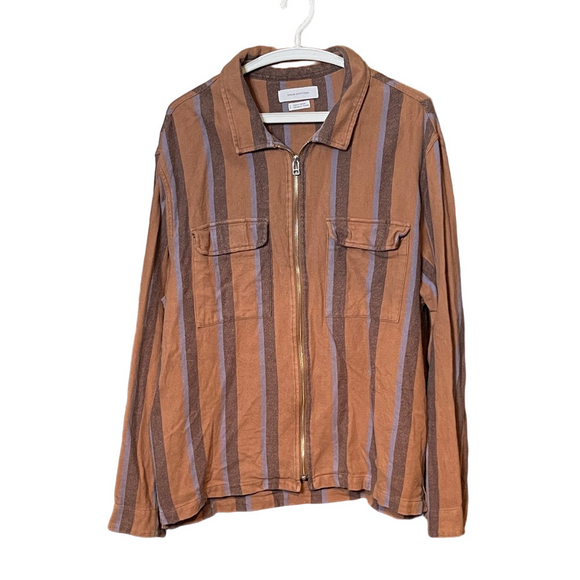 Urban Outfitters Other - Urban Outfitters Brown and Gray Striped Utility Jacket